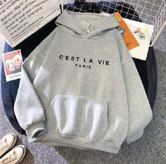 C’est La Vie Hoodie - THE VOGUE APPARELS