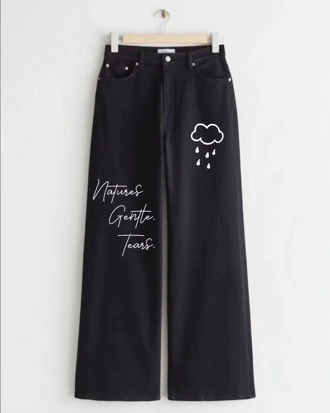 BLACK CLOUD DENIM WIDE LEG - THE VOGUE APPARELS