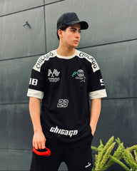 Chicago F1 Racer Oversized Graphic Tee - THE VOGUE APPARELS