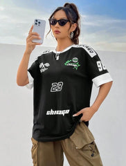 Chicago F1 Racer Oversized Graphic Tee - THE VOGUE APPARELS