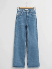 MID BLUE WIDE LEG JEANS - THE VOGUE APPARELS