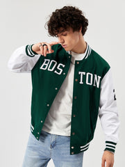 EVER GREEN BOSTON EDITION VARSITY JACKET. - THE VOGUE APPARELS