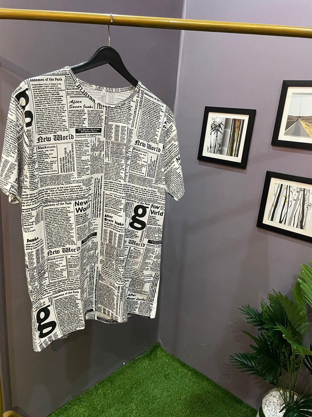 NEWSPAPER TRACKSUIT WITH MASK - THE VOGUE APPARELS