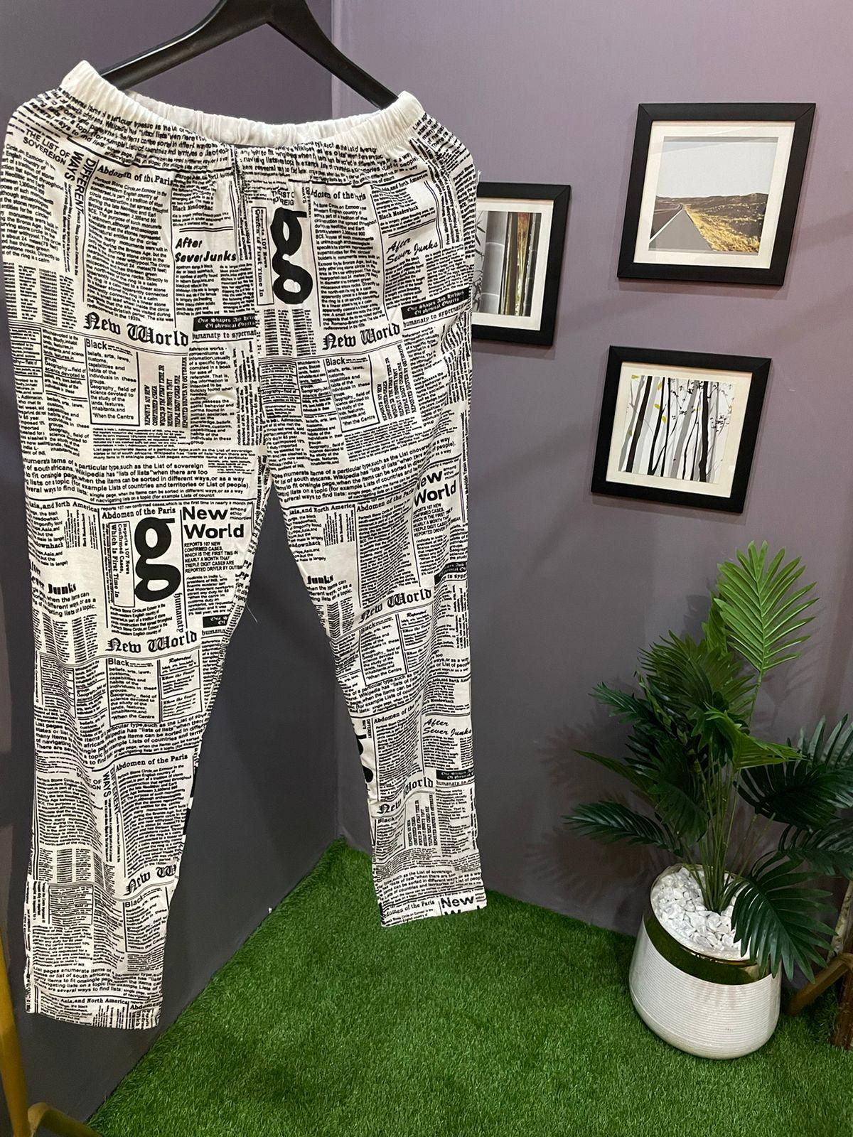 NEWSPAPER TRACKSUIT WITH MASK - THE VOGUE APPARELS