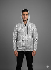 NEWSPAPER ZIPPER HOODIE