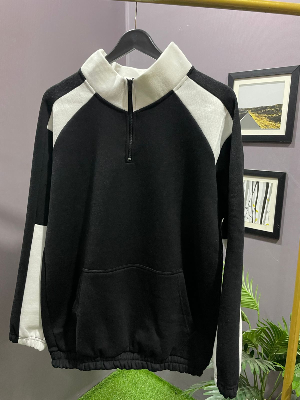 BLOCK ZIP-UP SWEATSHIRT - THE VOGUE APPARELS